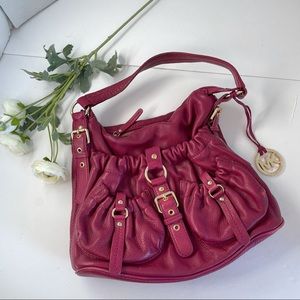 Authentic Michael Kors raspberry pink leather shoulder bag